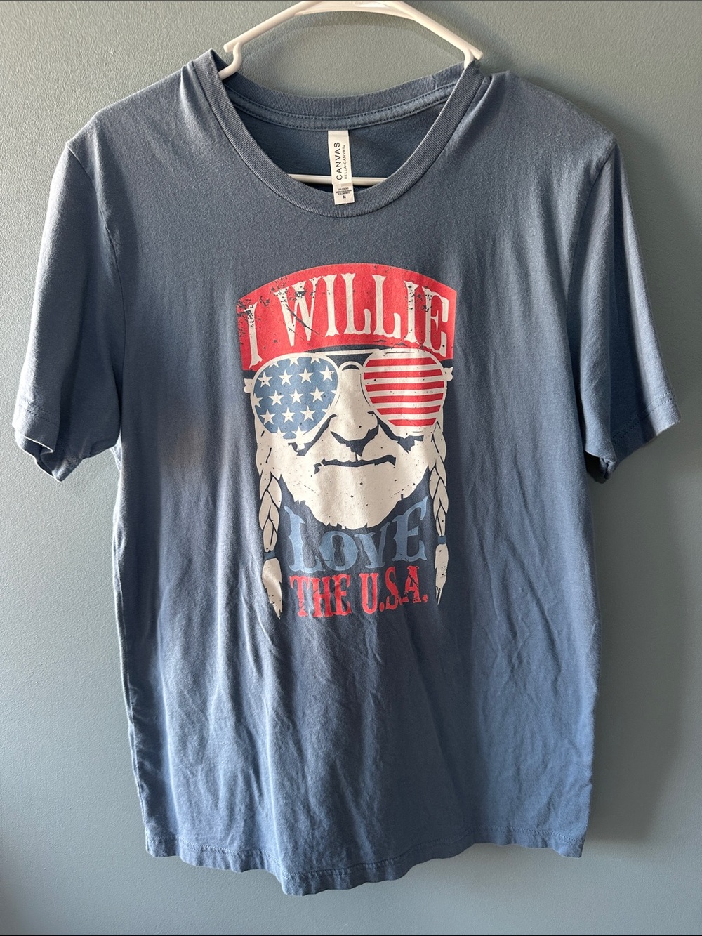 I Willie Love The U.S.A. Graphic Tee - Blue